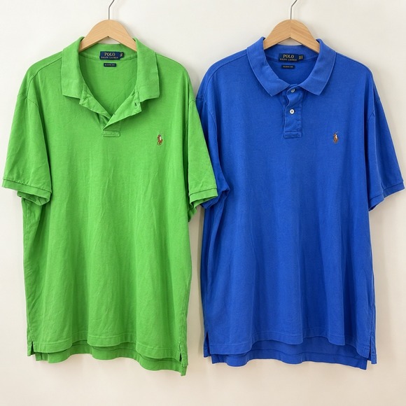 Polo Ralph Lauren Other - Polo Ralph Lauren Old Money Pima Cotton Polo Shirt Mens‎ XXL Green Blue Lot 2pk